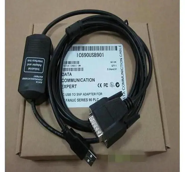 Main image of 1 Pack IC690USB901 PLC Programming Download Cable, USB to DB15 Communication Line Compatible with US GE Fanuc 90-70 / 90-30 Series PLC, Industrial SNP Protocol Data Transfer Cable with Transmit & Rece