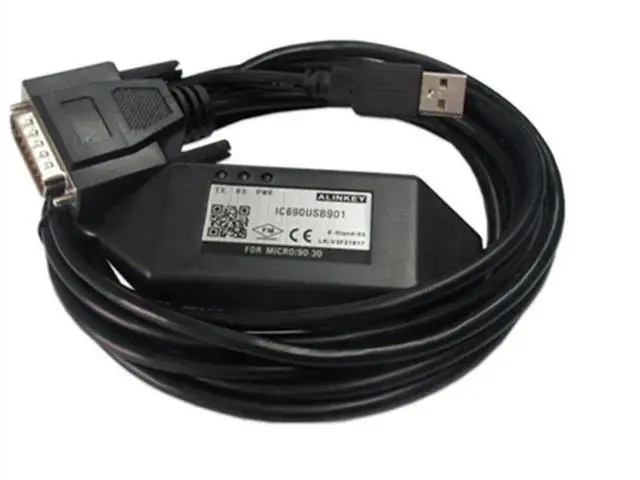 Alt view image 6 of 6 - 1 Pack IC690USB901 PLC Programming Download Cable, USB to DB15 Communication Line Compatible with US GE Fanuc 90-70 / 90-30 Series PLC, Industrial SNP Protocol Data Transfer Cable with Transmit & Rece