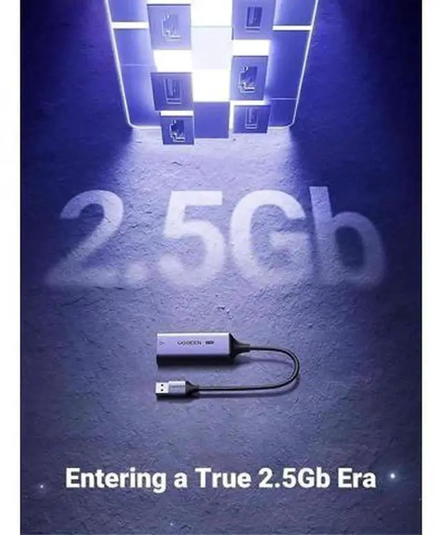 Alt view image 4 of 7 - 2.5Gbps Aluminum USB 3.0 to RJ45 Ethernet Adapter, High Speed USB to LAN Network Dongle Compatible with MacBook Air Pro, XPS, Windows & macOS Laptops