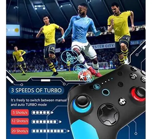 Alt view image 2 of 5 - Wireless Switch Pro Controller, Bluetooth Game Remote Gamepad for Nintendo Switch/Switch Lite/OLED, Built-in Rechargeable Battery, Adjustable Turbo & Dual Vibration Motors