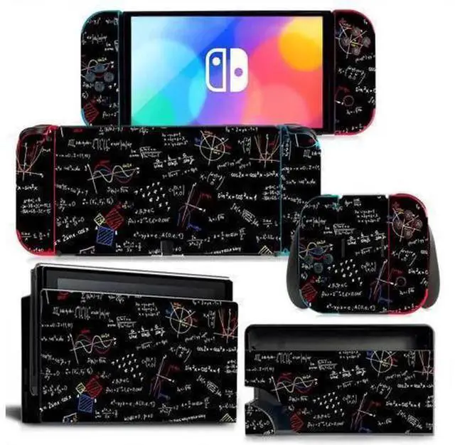 Main image of Full Vinyl Skin Decal Protective Wrap for Nintendo Switch NS Console, Joy-Con Controllers & Charging Dock, Decorative Film Pattern 1246