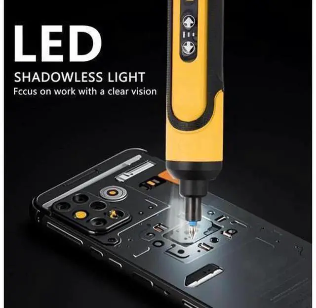 Alt view image 3 of 6 - 4V Rechargeable Cordless Electric Screwdriver Kit, 3 Adjustable Torque Gears with 26 Screwdriver Bits & Extension Rod, USB Charging Portable Power Screwdriver with Storage Case for Furniture Assembly