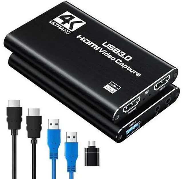 Main image of USB 3.0 HDMI Video Audio Capture Card, 1080P 60FPS Full HD Game Capture Device for Live Streaming, Compatible with Camera, Xbox, PS4, PS5, Switch and PC
