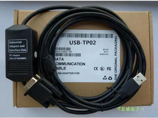 Main image of 1PC USB-TP02 PLC Programming Download Cable, USB Communication Data Line Dedicated for TECO Taian TP02 Series PLC
