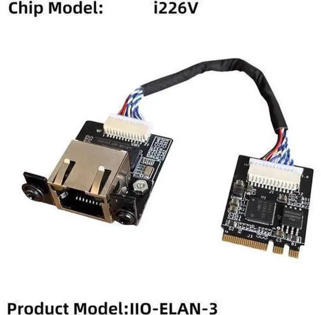 Alt view image 3 of 7 - M.2 A+E Key 2.5G Gigabit Ethernet Network Card with Intel i226-V Chip, 2500Mbps Multi-Gigabit RJ45 LAN Server NIC, 15CM Cable M.2 2230 Ethernet Module Support 10/100/1000/2500Mbps