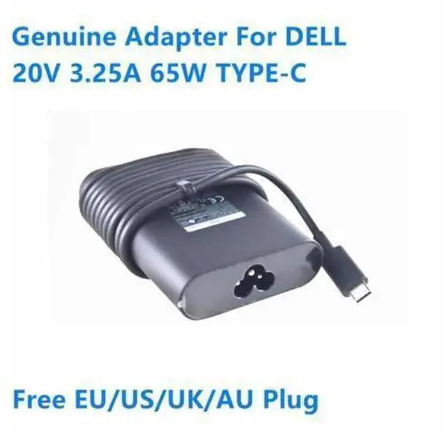 Main image of 65W 20V 3.25A USB Type-C AC Power Adapter Replacement Charger Compatible with HA65NM170 LA65NM170, Fit for Dell XPS 13 9370 9380 Latitude 5580 Laptop, PD Fast Charging USB-C Laptop Power Supply