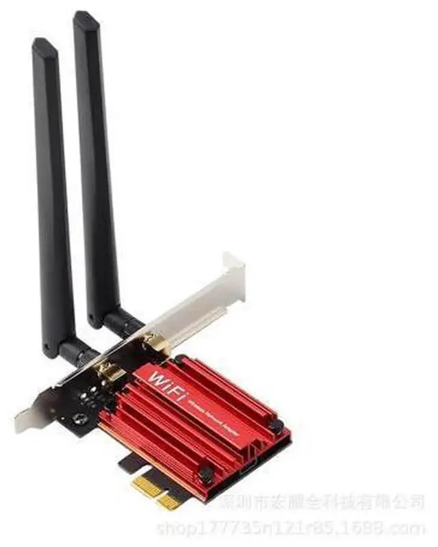 Alt view image 3 of 4 - New WiFi 6 AX1800 PCIe Wireless Network Card for Desktop PC, 1800Mbps Dual Band 2.4G/5G Gigabit WiFi Adapter Integrated Bluetooth 5.2, Supports MU-MIMO OFDMA WPA3, Compatible with Windows 10/11 64-bit