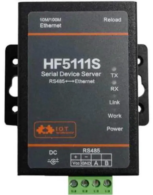 Main image of HF HF5111S RS485 Serial to Ethernet Converter, Industrial Serial Server DTU, Supports Modbus RTU to Modbus TCP and MQTT, Built-in FreeRTOS System, 10/100M RJ45 Serial Transmission Gateway for PLC, Sen