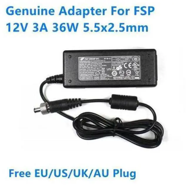 Main image of 36W 12V 3A AC Switching Power Supply Adapter, 5.5x2.5mm DC Plug Replacement Charger Compatible with FSP FSP036-RAB FSP036-RBBN2, Universal Power Adapter for LCD Monitor LED Display