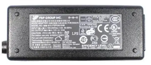 Alt view image 2 of 2 - 36W 12V 3A AC Switching Power Supply Adapter, 5.5x2.5mm DC Plug Replacement Charger Compatible with FSP FSP036-RAB FSP036-RBBN2, Universal Power Adapter for LCD Monitor LED Display
