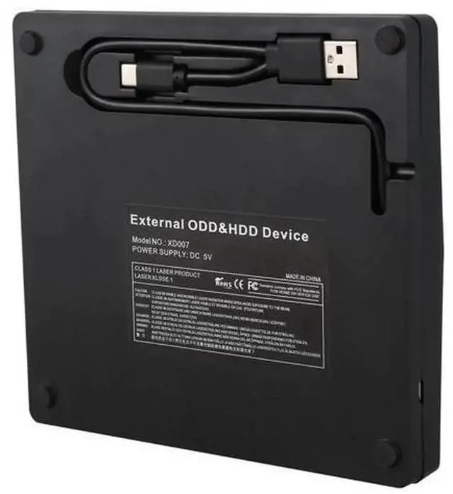Alt view image 2 of 6 - Ultra-Portable External DVD CD Drive, USB 3.0 DVD+/-RW CD Rewritable Burner Player, Plug and Play Slim Optical Disc Drive for Desktop Laptop PC Windows Mac, Supports Reading & Writing Discs