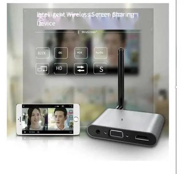 Alt view image 3 of 7 - X6Wplus Wireless Screen Mirroring Splitter, Dual HDMI & VGA Output Wireless Display Adapter, HD Wireless Casting Device for Mobile Phones Tablets Laptops, Support AirPlay Miracast DLNA for TV Monitor