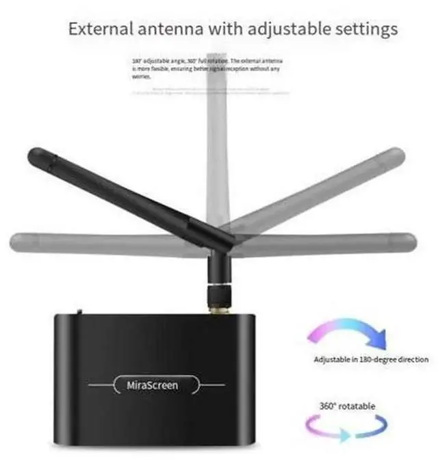 Alt view image 7 of 7 - X6Wplus Wireless Screen Mirroring Splitter, Dual HDMI & VGA Output Wireless Display Adapter, HD Wireless Casting Device for Mobile Phones Tablets Laptops, Support AirPlay Miracast DLNA for TV Monitor