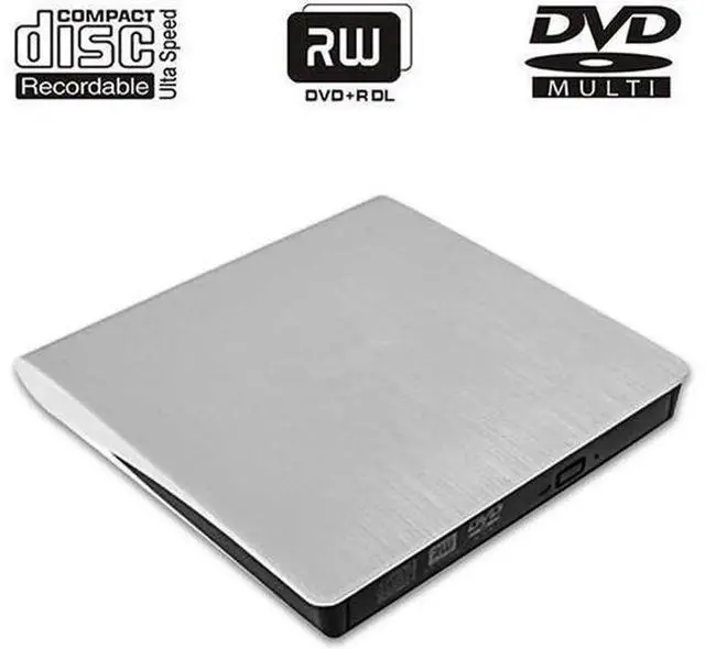 Alt view image 2 of 7 - External DVD Drive, USB 3.0 High Speed CD DVD RW Rewriter Burner Reader Compatible with Laptops, Desktops & Notebooks