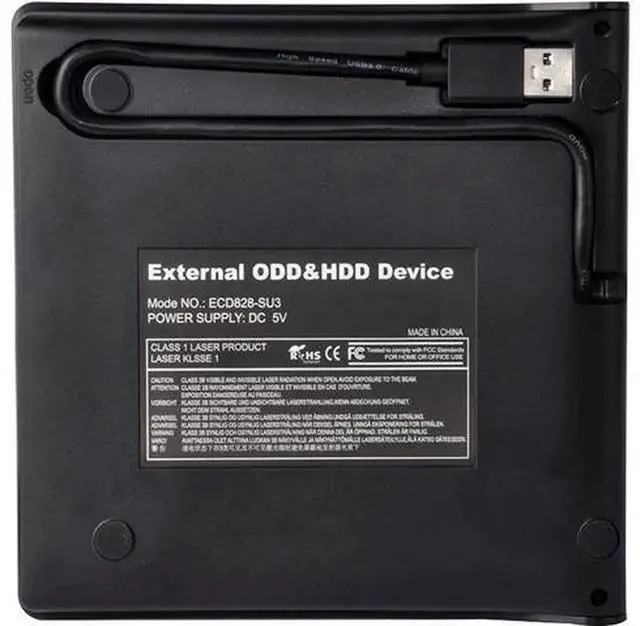 Alt view image 4 of 7 - External DVD Drive, USB 3.0 High Speed CD DVD RW Rewriter Burner Reader Compatible with Laptops, Desktops & Notebooks