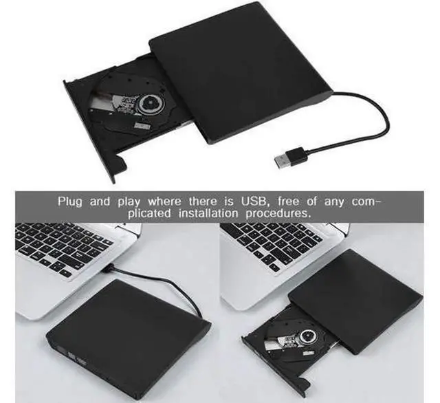 Alt view image 7 of 7 - USB 3.0 Slim Portable External CD DVD RW Drive, Universal Optical Disc Reader Writer Recorder Compatible with Laptop & Desktop PC