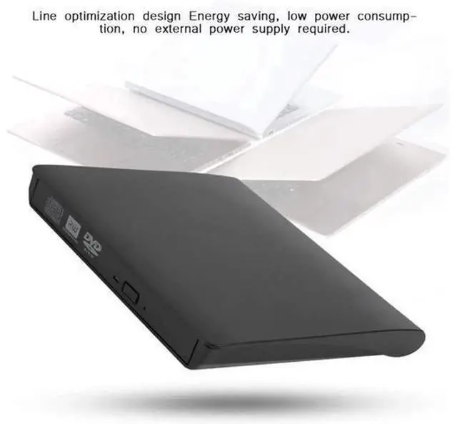 Alt view image 4 of 7 - USB 3.0 Slim Portable External CD DVD RW Drive, Universal Optical Disc Reader Writer Recorder Compatible with Laptop & Desktop PC