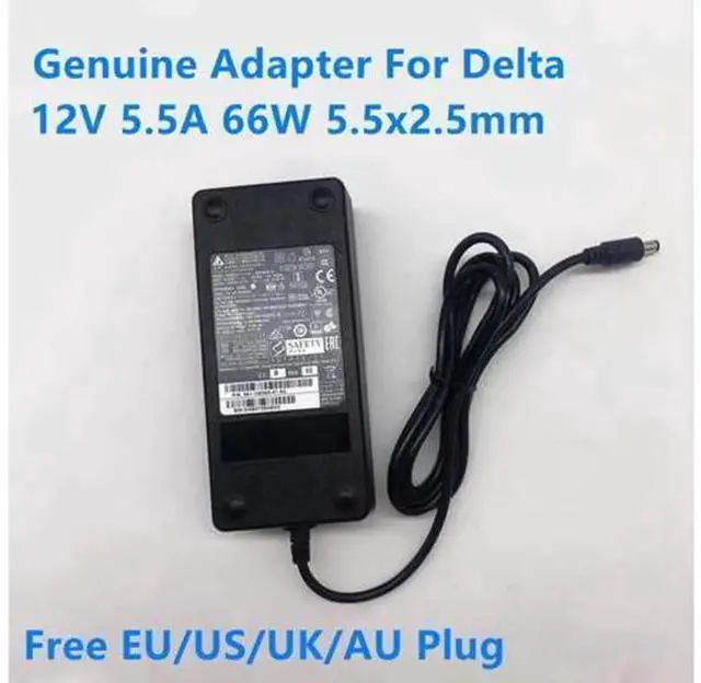 Main image of For Delta ADP-66CR B 12V 5.5A 66W AC Power Adapter 5.5x2.5mm Tip, Replacement Charger Compatible with DPS-60PB A 12V 5A 60W Monitor & Laptop Power Supply