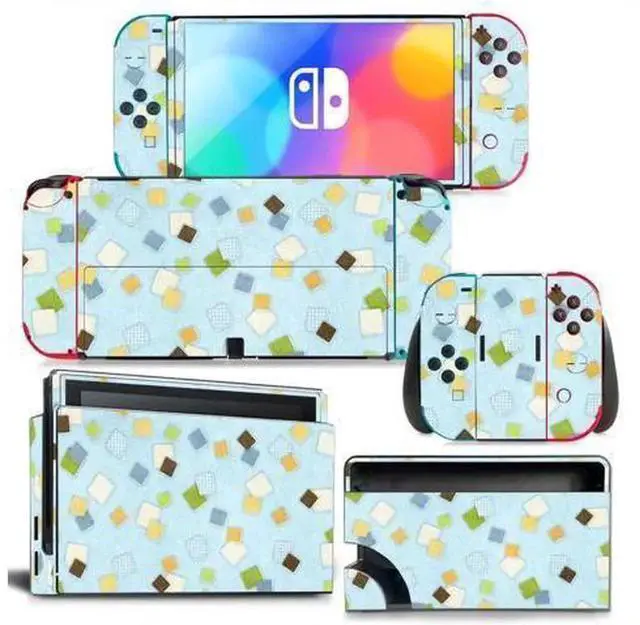 Main image of Christmas Candy Color Vinyl Skin Decal Full Protective Kit Code 1210 for Nintendo Switch Console, Joy-Con Controllers & Charging Dock