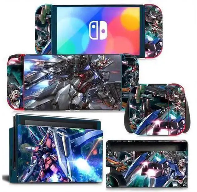 Main image of Anime Themed Full Vinyl Skin Decal Kit Code 1410, Protective Sticker Film for Nintendo Switch Console, Joy-Con Controllers & Charging Dock