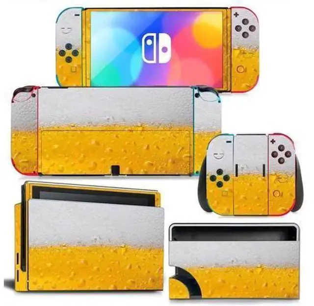 Main image of Christmas Candy Color Full Vinyl Skin Decal Kit Code 1224, Protective Sticker Film for Nintendo Switch Console, Joy-Con Controllers & Charging Dock