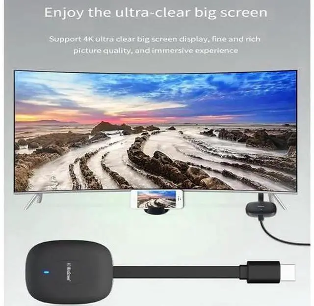 Alt view image 7 of 7 - G18 Dual-Core Dual-Band Wireless HDMI Screen Casting Device, 2.4G & 5G WiFi 4K Ultra HD Wireless Display Dongle, Multi-Screen Mirroring Adapter for Phone Tablet Laptop to TV Monitor Projector