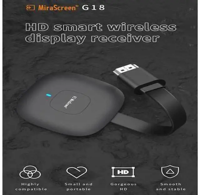 Alt view image 6 of 7 - G18 Dual-Core Dual-Band Wireless HDMI Screen Casting Device, 2.4G & 5G WiFi 4K Ultra HD Wireless Display Dongle, Multi-Screen Mirroring Adapter for Phone Tablet Laptop to TV Monitor Projector