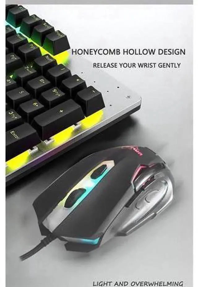 Alt view image 2 of 5 - 128 Programmable Keys Wired Silent Gaming Mouse, RGB Color Lighting Mechanical E-Sports Mouse, Ergonomic USB Wired Computer Navigator Mouse for Laptop Desktop PC Gaming Office Accessories