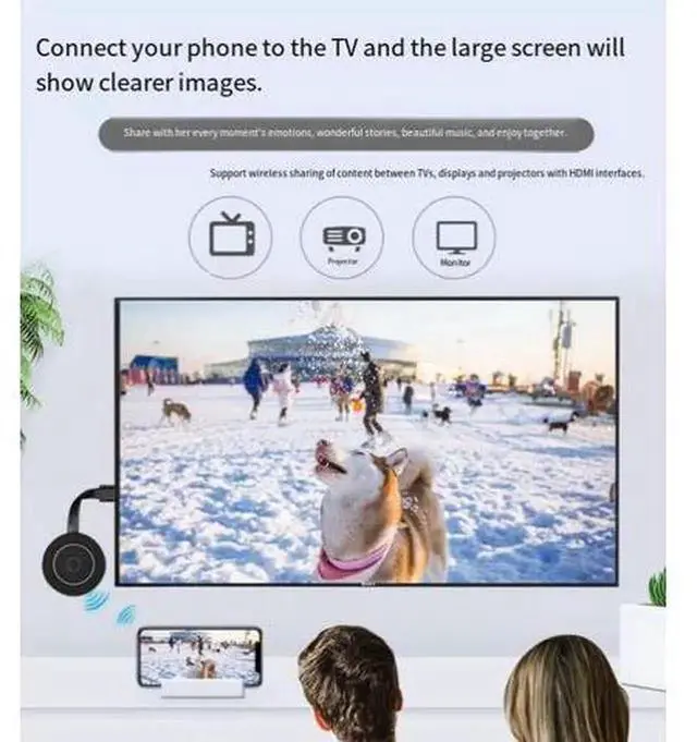 Alt view image 5 of 7 - G10 5G Dual-Band Wireless HDMI Screen Mirroring Splitter, 4K HD WiFi Display Dongle, Universal Wireless Pusher Compatible with iPhone, Samsung, Huawei, Xiaomi, OPPO, VIVO, Windows & Mac Laptops, TV, M