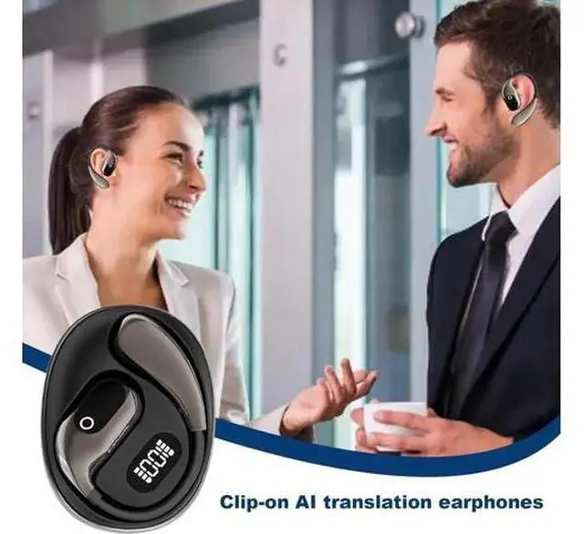 Alt view image 4 of 7 - Wireless Real-Time Translation Earbuds Portable Instant Voice Translator Headphones, Multilingual Easrbud Translation Device for International Travel, Business Meetings & Cross-Language Communication