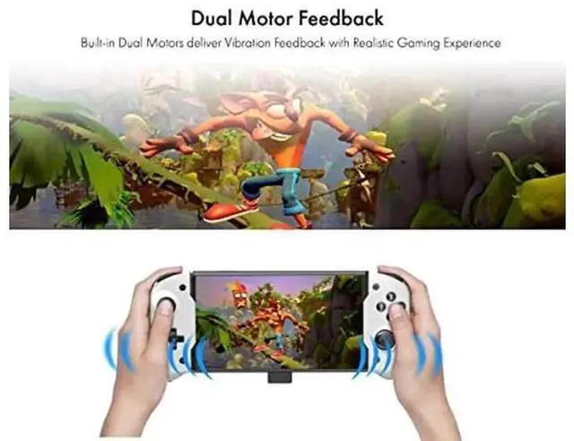 Alt view image 4 of 5 - ElecGear Enhanced Controller Grip for Nintendo Switch & Switch OLED, Wired Switch Pro Handheld Controller Compatible with Joy Con, Motion Sensor, Dual Vibration Motors, USB-C PD Play and Charge Functi