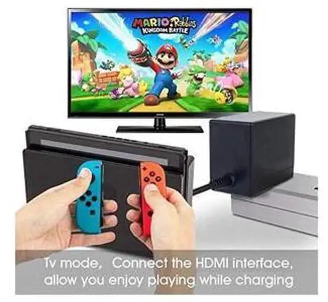 Alt view image 4 of 6 - Power Charger Adapter for Nintendo Switch, 15V Fast Charging Power Supply Support TV Mode, Compatible with Switch Dock, Switch, Switch Lite & Switch Pro Controller