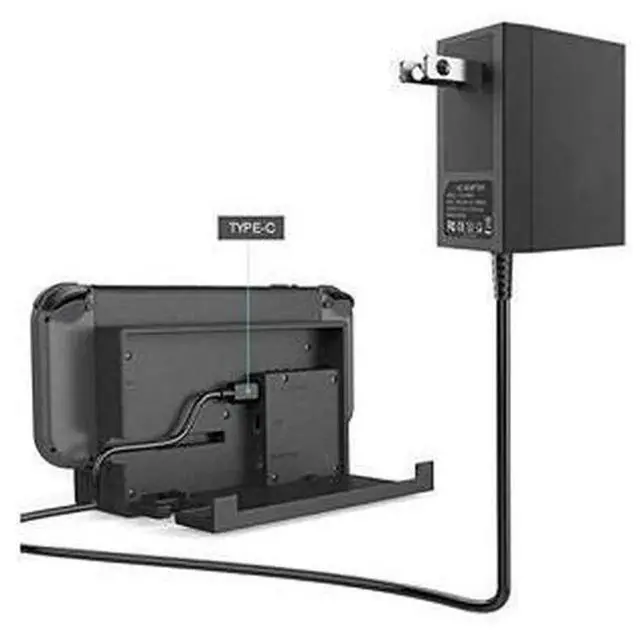 Alt view image 2 of 6 - Power Charger Adapter for Nintendo Switch, 15V Fast Charging Power Supply Support TV Mode, Compatible with Switch Dock, Switch, Switch Lite & Switch Pro Controller
