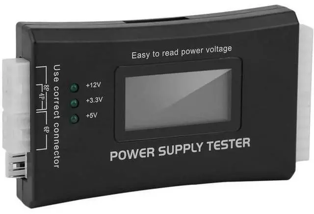 Alt view image 4 of 7 - PC Power Supply Tester with LCD Display, ATX BTX ITX Computer PSU Diagnostic Tester, Multiple Connectors Power Supply Checker, Black