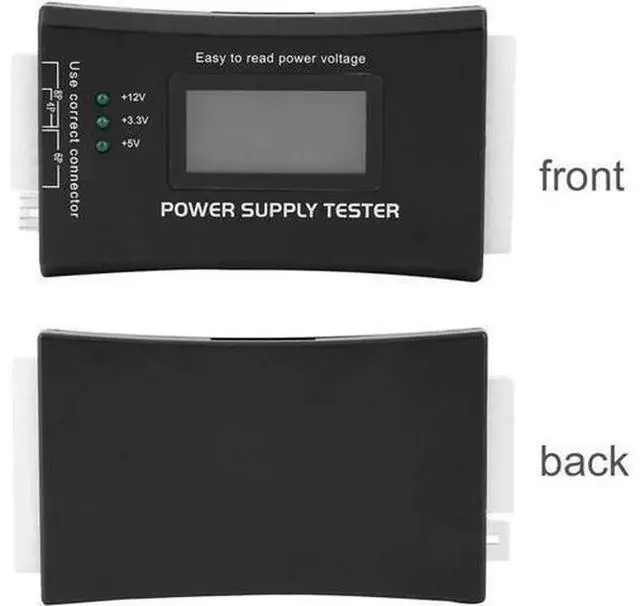 Alt view image 3 of 7 - PC Power Supply Tester with LCD Display, ATX BTX ITX Computer PSU Diagnostic Tester, Multiple Connectors Power Supply Checker, Black