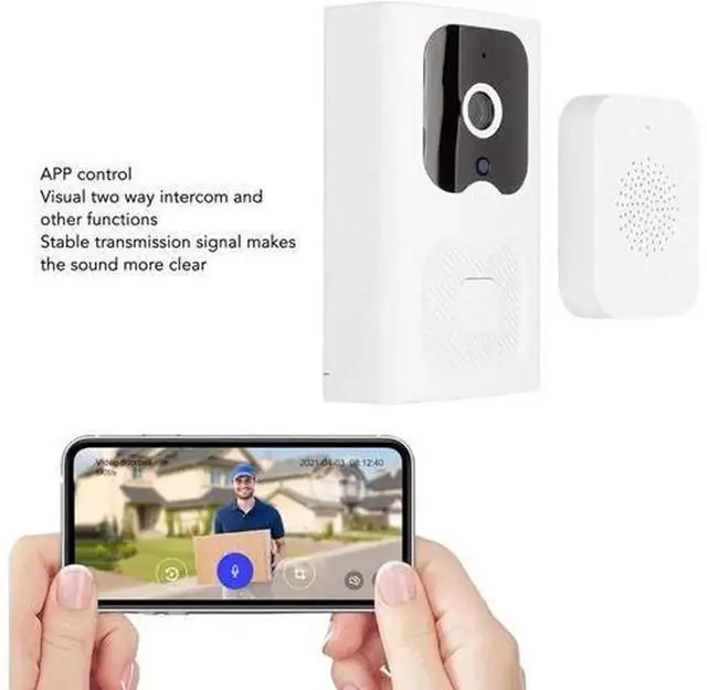 Alt view image 5 of 6 - 1080P Wireless WiFi Video Doorbell Camera, Smart Home Security Doorbell Kit, Remote APP Control Security Camera
