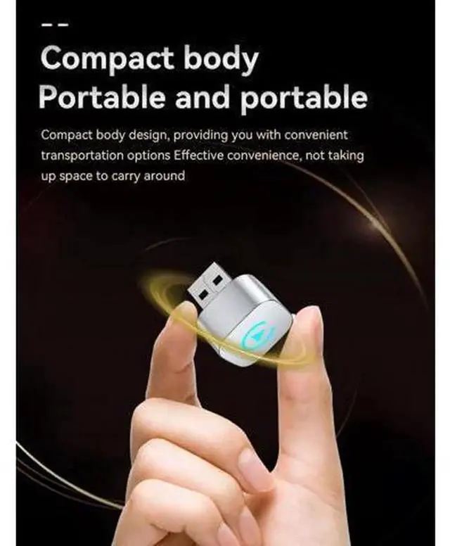 Alt view image 4 of 5 - 2025 Wireless CarPlay & Android Auto Adapter, Convert Wired to Wireless, Plug & Play Low Latency Dongle, Mini Size Compatible with iOS 10+ & iPhone 6+, Silvery