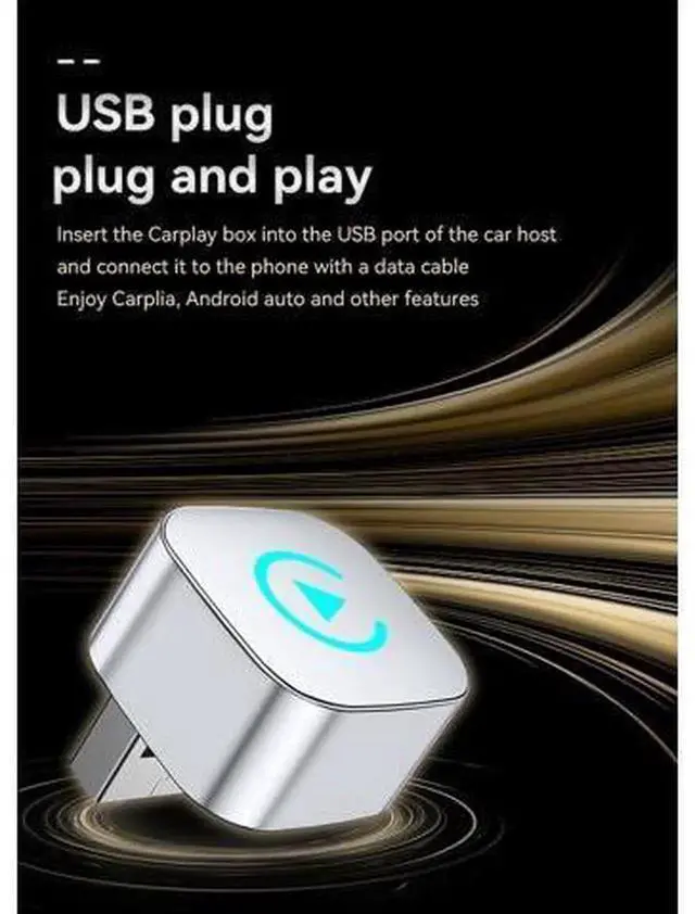 Alt view image 3 of 5 - 2025 Wireless CarPlay & Android Auto Adapter, Convert Wired to Wireless, Plug & Play Low Latency Dongle, Mini Size Compatible with iOS 10+ & iPhone 6+, Silvery