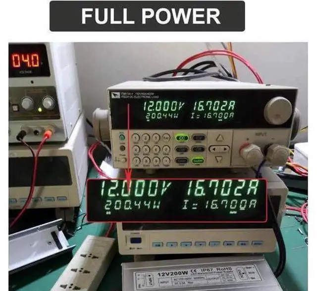 Alt view image 2 of 7 - 200W LED Power Supply, IP67 Waterproof High Power Transformer, 12V DC LED Driver Adapter for Outdoor Lighting