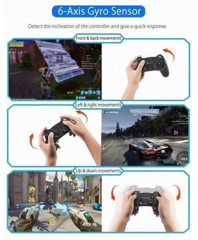 Alt view image 2 of 7 - Wireless Pro Controller for Nintendo Switch/Switch Lite/Switch OLED, Gamepad Joystick with Adjustable Turbo & Vibration, Ergonomic Non-Slip Switch Remote Controller