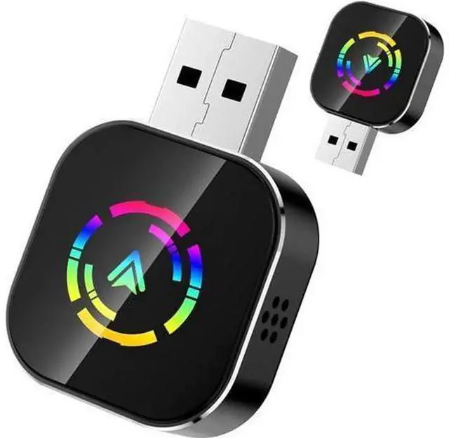 Main image of Wireless CarPlay Adapter for iPhone, Convert Wired CarPlay to Wireless, Mini Compact USB & Type-C Connector, Plug and Play, Stable Low-Latency Connection, Black