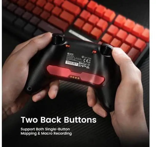 Alt view image 2 of 7 - GameSir Nova Lite 2 Wireless Game Controller, Hall Effect Joysticks & Triggers, 2.4G Wireless & Wired with 1000Hz Polling Rate, Remappable Buttons, Compatible with PC, Switch, Steam & Android, Grey