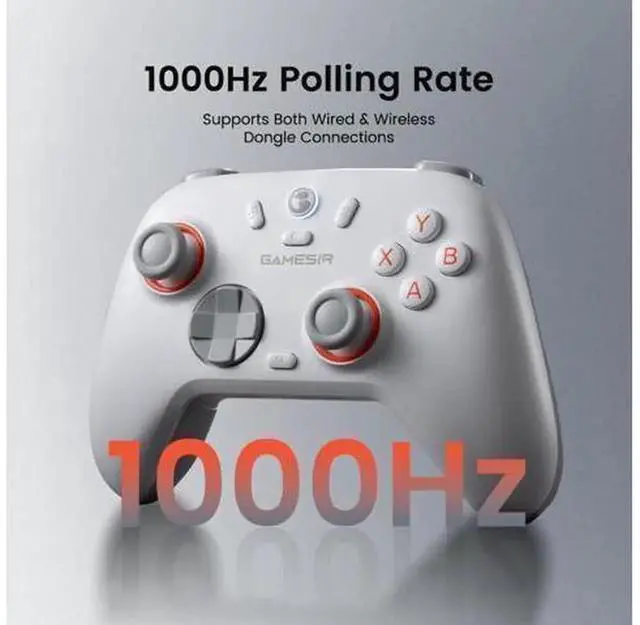 Alt view image 4 of 7 - GameSir Nova Lite 2 Wireless Game Controller, Hall Effect Joysticks & Triggers, 2.4G Wireless & Wired with 1000Hz Polling Rate, Remappable Back Buttons, Compatible with PC, Switch, Steam & Android,