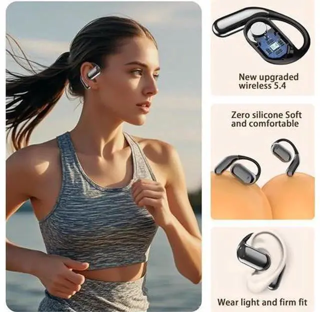 Alt view image 6 of 7 - Upgraded Real-Time AI Translation Earbuds, 144 Languages Open Ear Translator Earbuds with Intelligent Touch Screen, Bluetooth 5.4 True Wireless Over Ear Bluetooth Headphones
