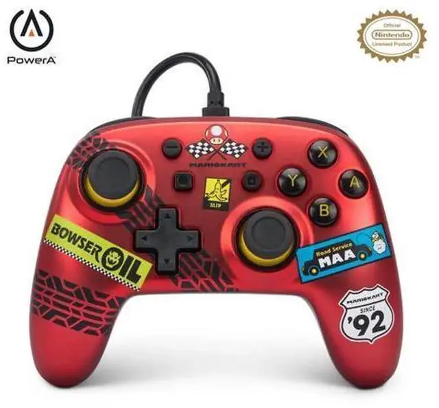 Main image of PowerA Nano Wired Controller, Mario Kart: Racer Red, Compact Portable Gamepad Compatible with Nintendo Switch, Switch OLED Model
