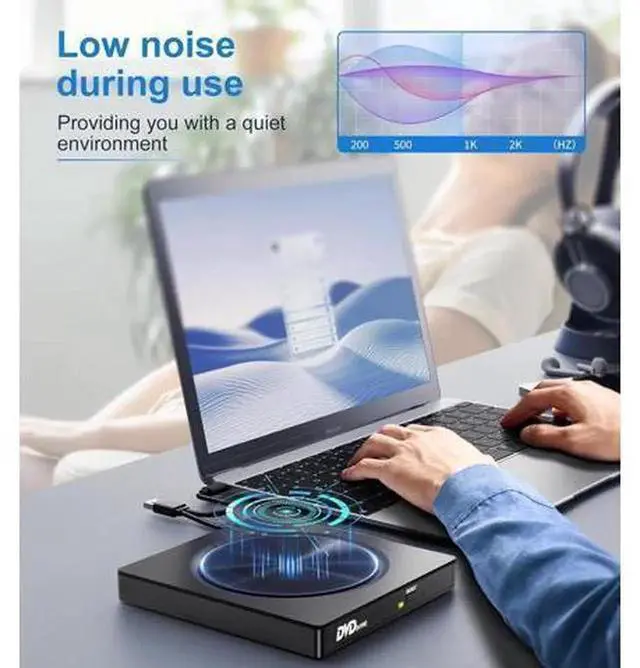 Alt view image 4 of 7 - 7-in-1 External CD DVD Drive, USB 3.0 Portable DVD Reader Writer Burner, Multifunctional External Optical Disk Drive Compatible with Laptops, Desktops, Windows 11/10/8/7, Linux and MacOS