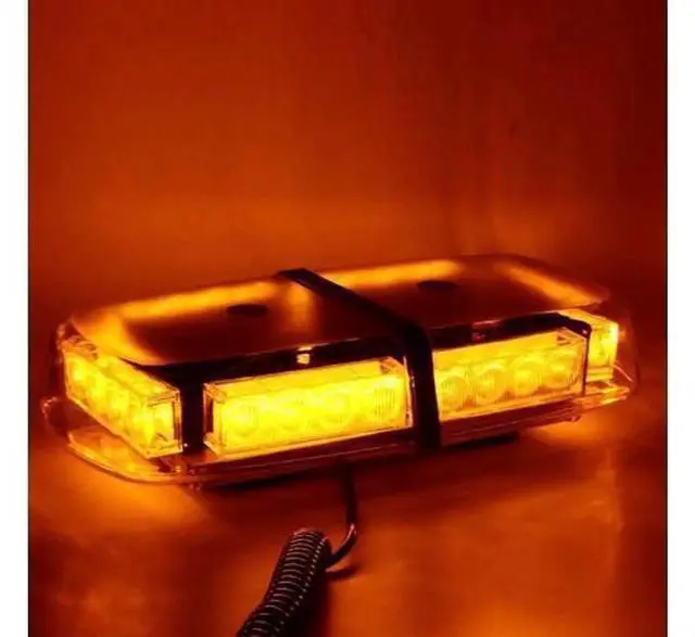 Main image of Werleo 24 LED 24W Emergency Hazard Warning Strobe Light Bar, Magnetic Base Mini Strobe Light for Snow Plow, Police & Trucks, Equipped with 16ft Straight Cord, Cigarette Lighter Plug with Two Independe