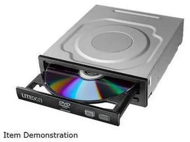 Alt view image 2 of 3 - DVD Burner, Black SATA iHAS124-14, 24X DVD +/-RW Optical Drive, OEM Version