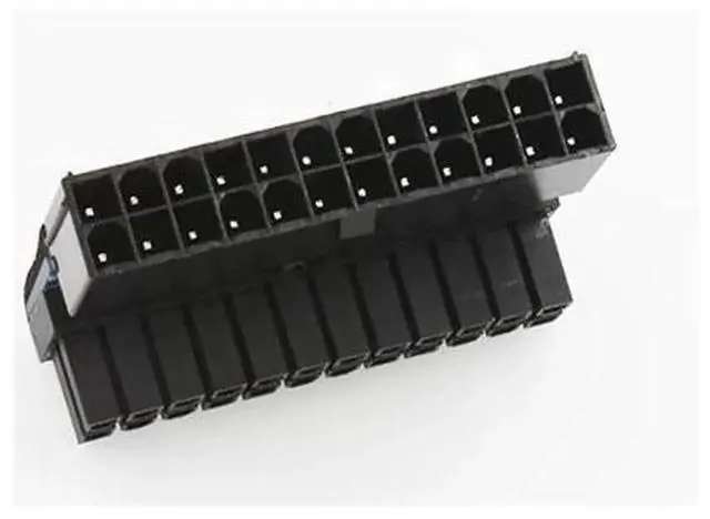 Main image of ATX 24Pin 90 Degree Power Adapter Connector, 24Pin to 24Pin Angled Motherboard Main Power Plug, Compatible with Modular PSU Cables AABBCCDDFF
