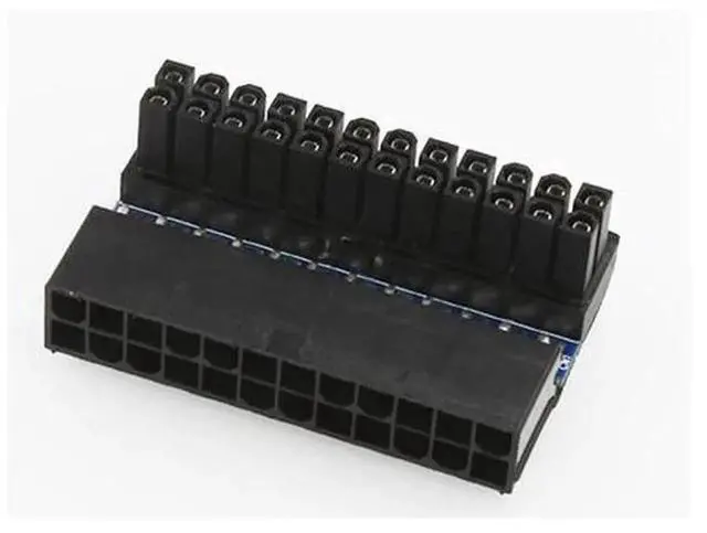Alt view image 6 of 6 - ATX 24Pin 90 Degree Power Adapter Connector, 24Pin to 24Pin Angled Motherboard Main Power Plug, Compatible with Modular PSU Cables AABBCCDDFF